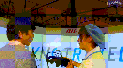 HMDを装着して、いまから現地と通信！