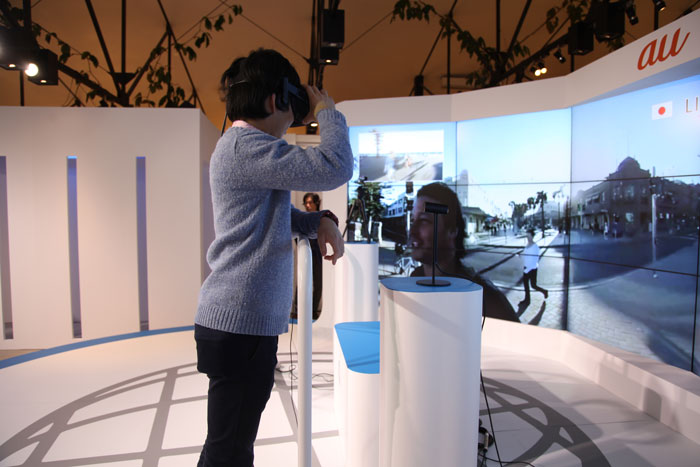 会場ではVRゴーグルに流れている映像がリアルタイムで流れてました!