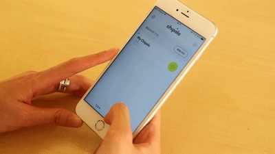 落とした場所を通知するマップ(静止画またはGIF)