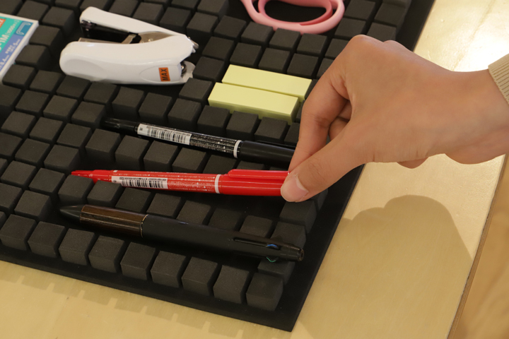 段差を作って取り出しやすい