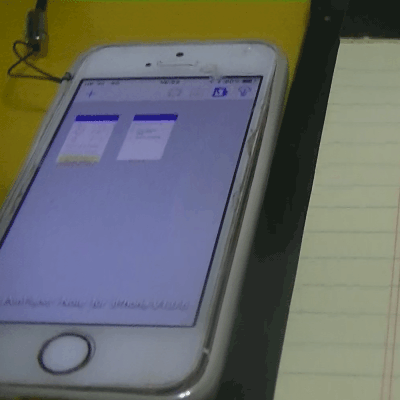 PenPaper 2で実際にメモをとっている様子。高い精度でトレースし、自動的に同期してくれる。