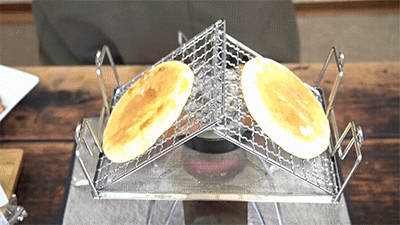 マルチロースターでパンケーキを焼く