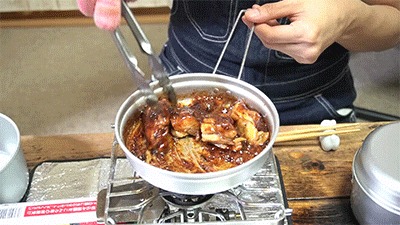 スノーピークのクッカーで照り焼きチキン作り