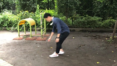 <alt>WFanを着けてゴミ拾い