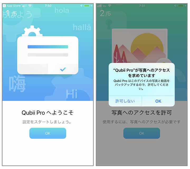 Qubii Pro設定画面
