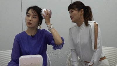 ヤーマンミーゼヘッドスパリフトの使用GIF