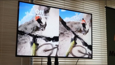 GoProMAX発表会のMaxHyperSmoothデモ映像GIF