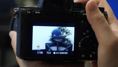 α7R Ⅳの瞳AF(オートフォーカス)機能でUZU店長を追うGIF