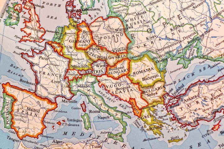 ヨーロッパの地図の写真