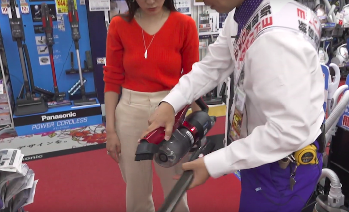 シャープの掃除機「RACTIVE Air」をハンディにした画像