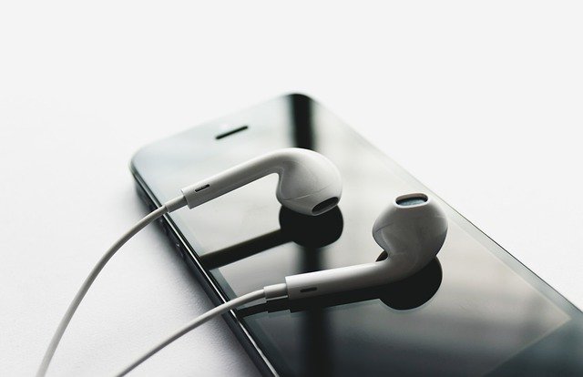 アップルのイヤホンの画像
