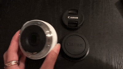 パンケーキレンズのGIF
