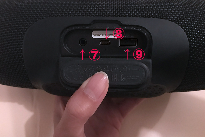 JBL Charge3の各部名称