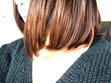 ヴェレダを髪に塗ったあとの写真