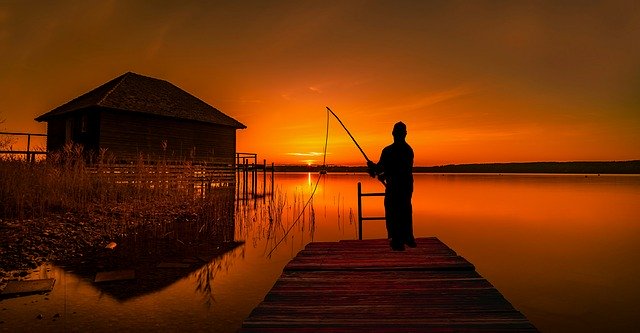 釣り人の画像