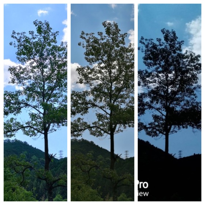 中華スマホ3種類のカメラ比較の写真