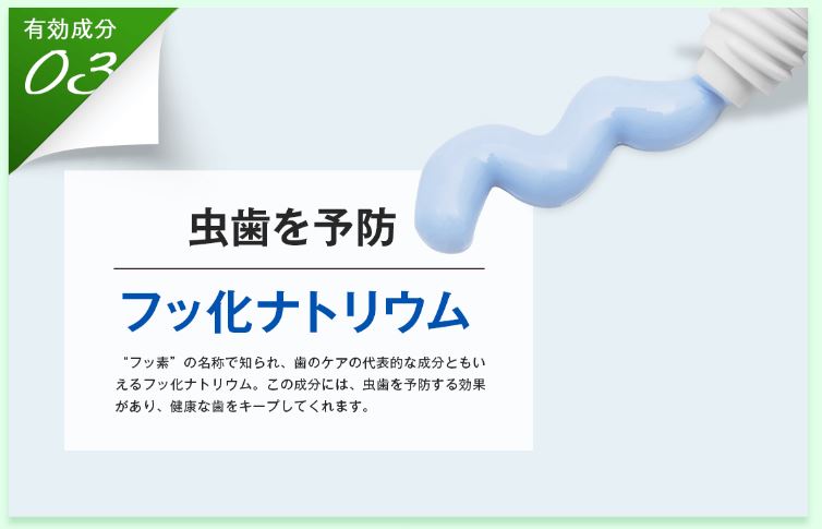 ブレスマイルクリアの虫歯予防に効果的な成分の画像
