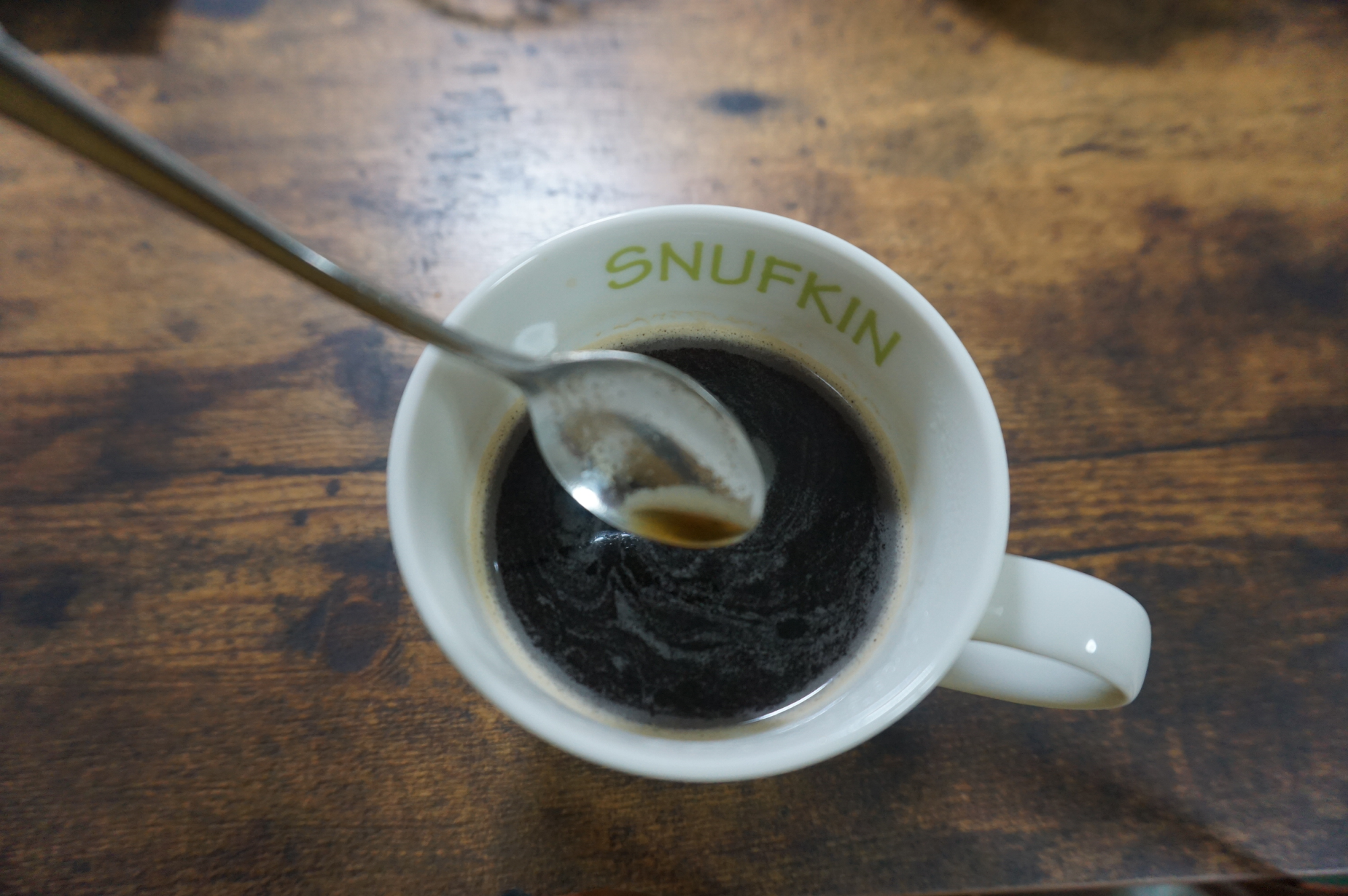 ホットコーヒー 溶けのこり確認の写真