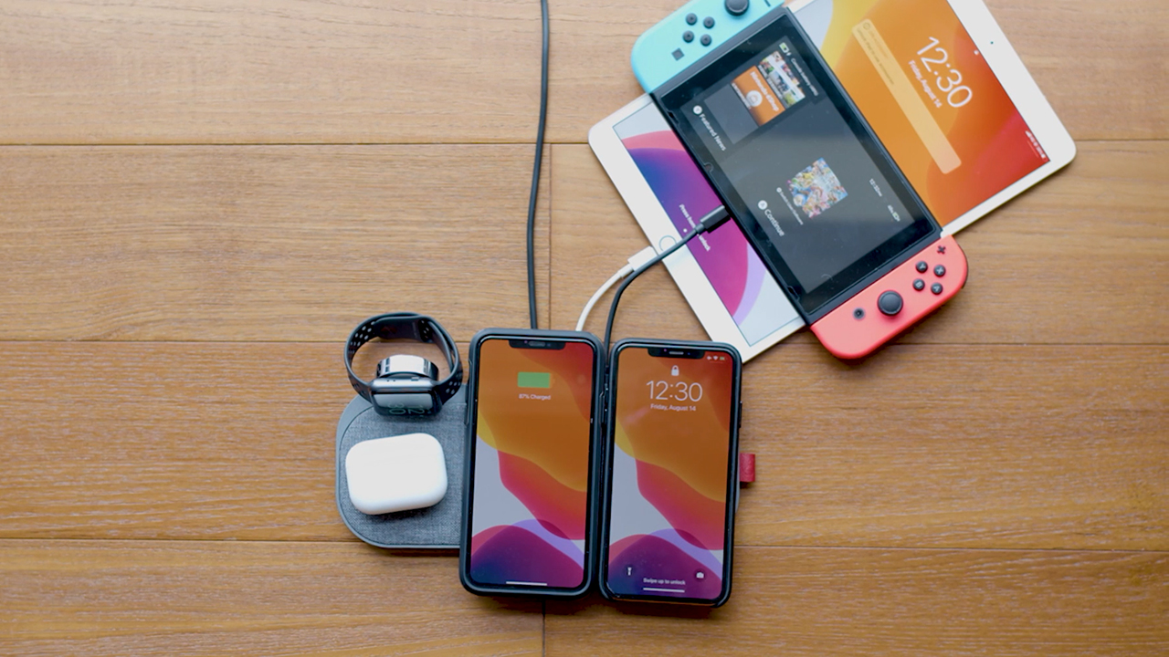 1台で6デバイス同時充電 コンセント周りが感動的にスッキリするワイヤレス充電ステーション Slicecharge 3 Pro Bouncy バウンシー