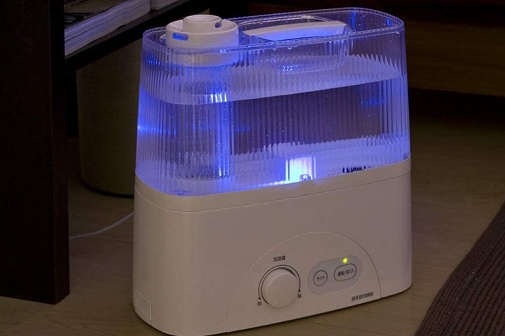 LEDライト付き加湿器