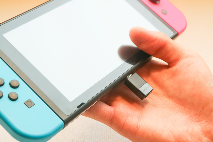 BT-W3をSWITCHに挿した様子