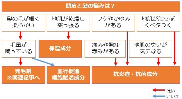 育毛剤の選び方チャート