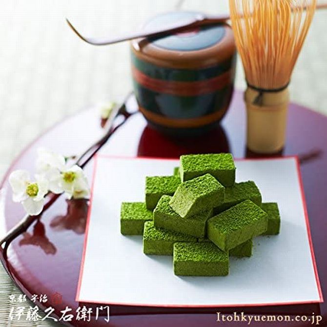 伊藤久右衛門 バレンタイン 宇治抹茶生チョコレート 16粒箱入り 和紙包装の画像