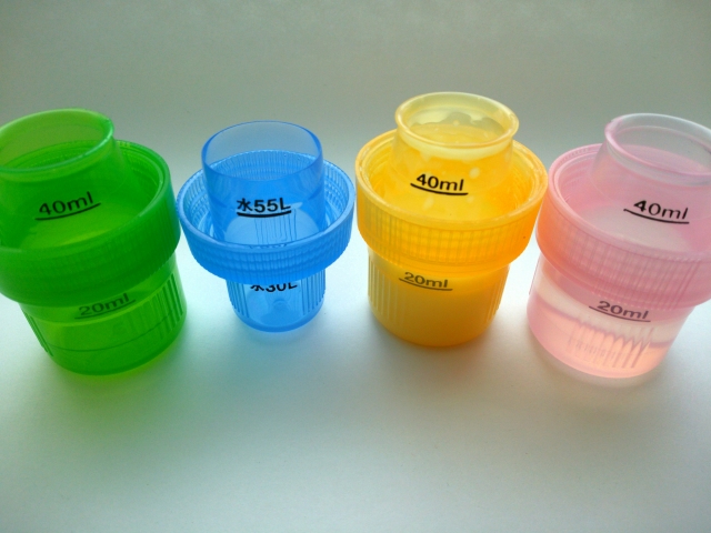 柔軟剤入り洗剤のフタの写真
