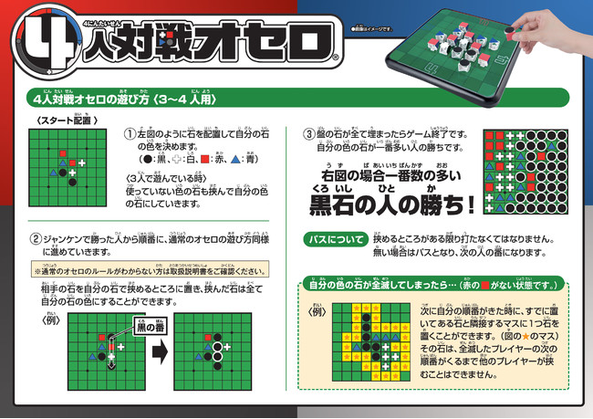 「4人対戦オセロ」のルール