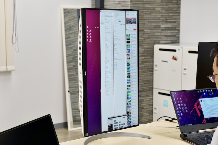 縦画面で「OnScreen Control」のScreen Split機能を使用している様子