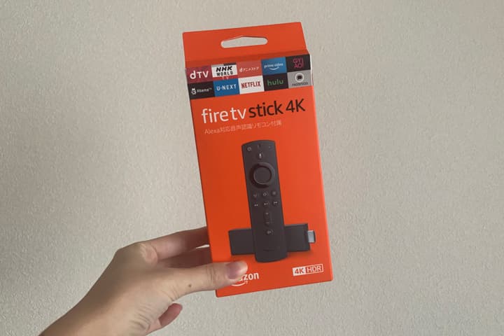 Fire TV Stick 4Kを掲げる画像