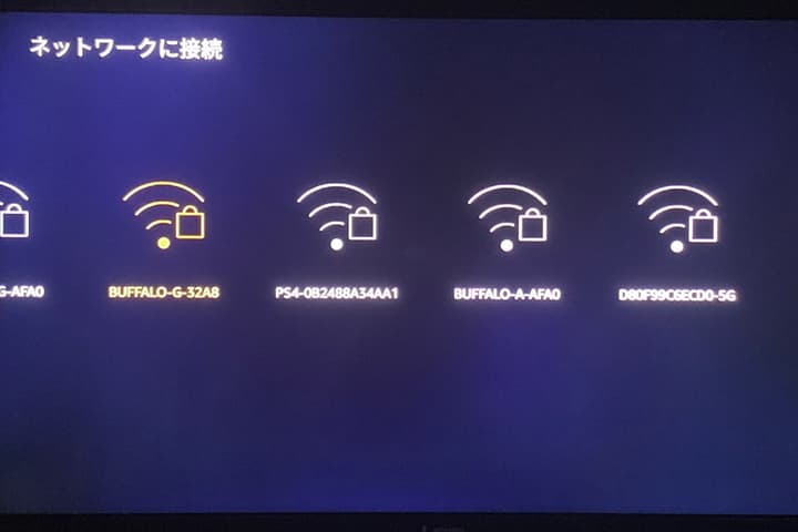 Fire TV Stick 4Kをネットワークに接続している画像