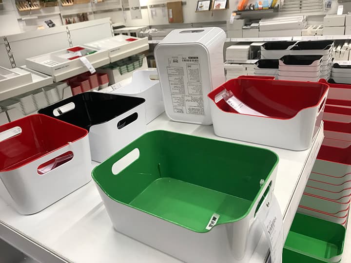 VARIERA収納ボックスの展示