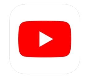 YouTubeのアプリのアイコンの写真