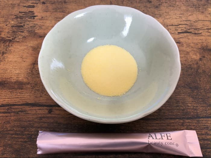 アルフェ ビューティコンク<パウダー>の封を切った写真
