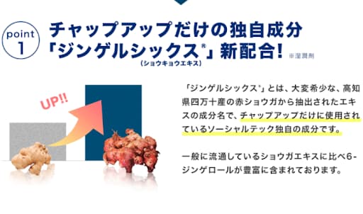 チャップアップ 評判 口コミ 独自成分