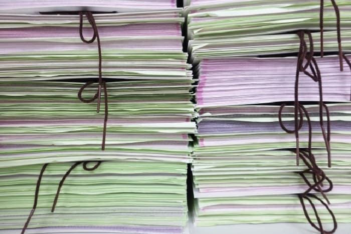 大量の書類