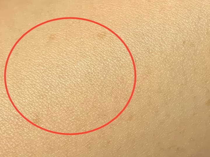 マキアージュ ドラマティックフェイスパウダーをつける前の肌