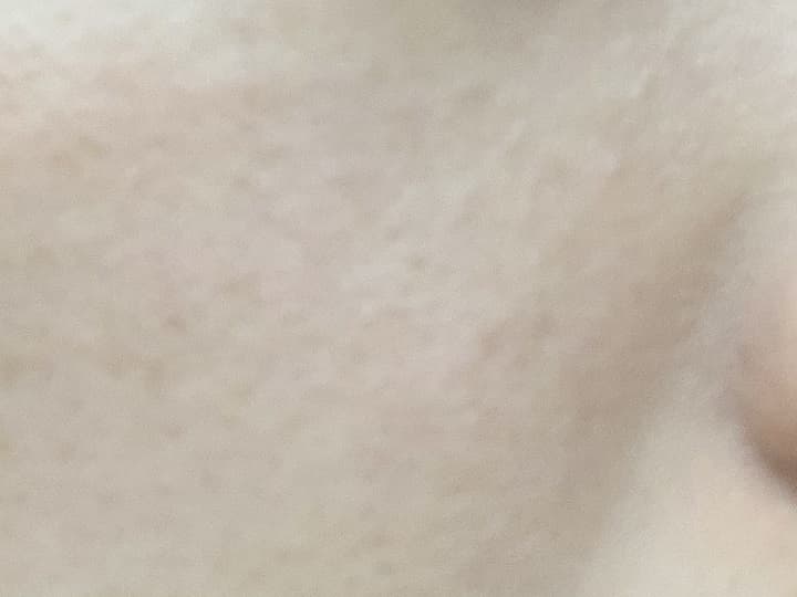 マキアージュ ドラマティックフェイスパウダーをつけた直後の肌