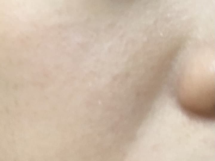 マキアージュ ドラマティックフェイスパウダーをつけて12時間経過した肌