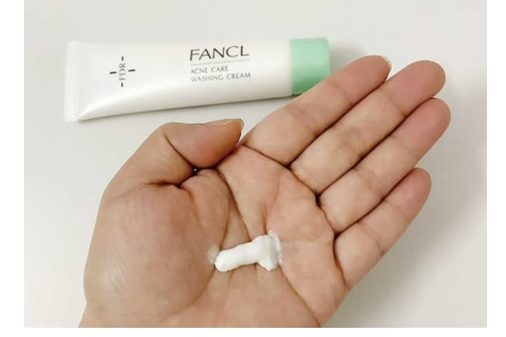 洗顔クリームの使用画像