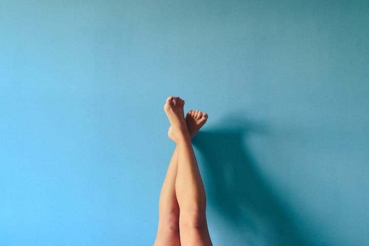 ケアをした足の写真