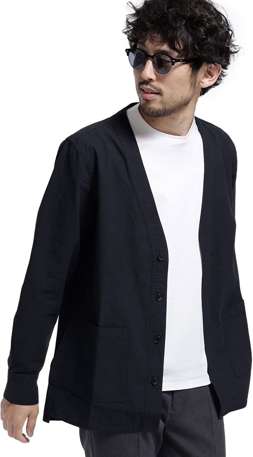 ノーカラーコートの写真