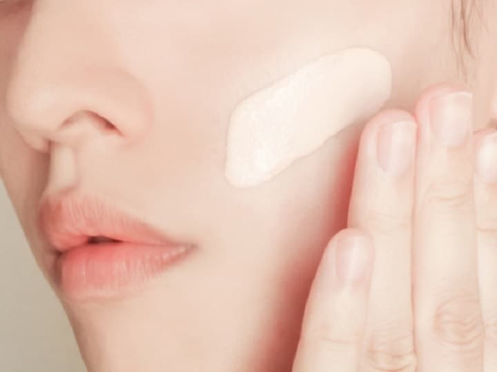 ファンデーションをつけた肌