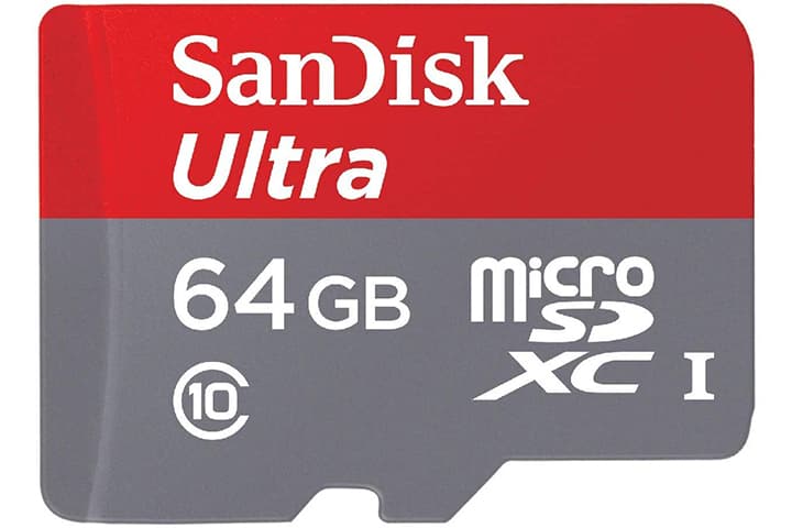 耐衝撃や耐振動のあるmicroSDカードの例