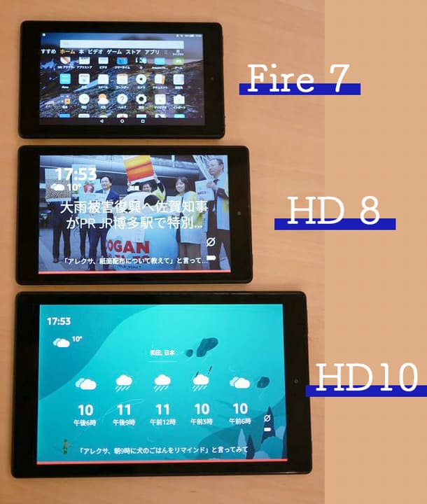 HD8とHD10はShowモードに切り替え可能