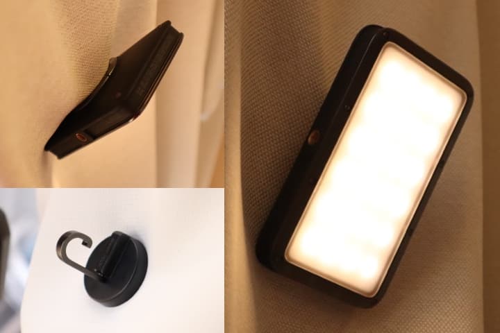 [LUMENA2磁石で布に挟んでる]