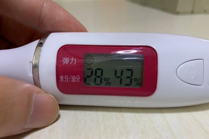 スキンケアなし スキンチェッカー 肌状態