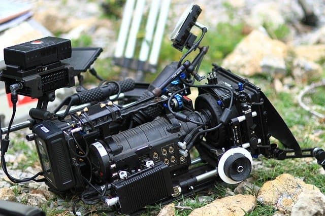 映画撮影用のカメラ