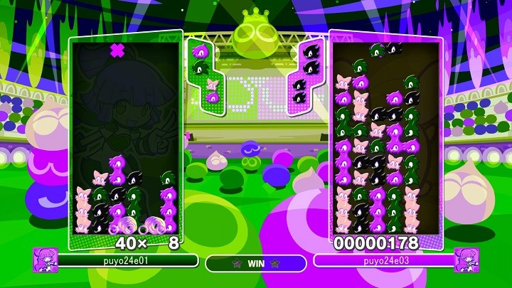 3型2色覚に対応して色が調整された「ぷよぷよ」の画面